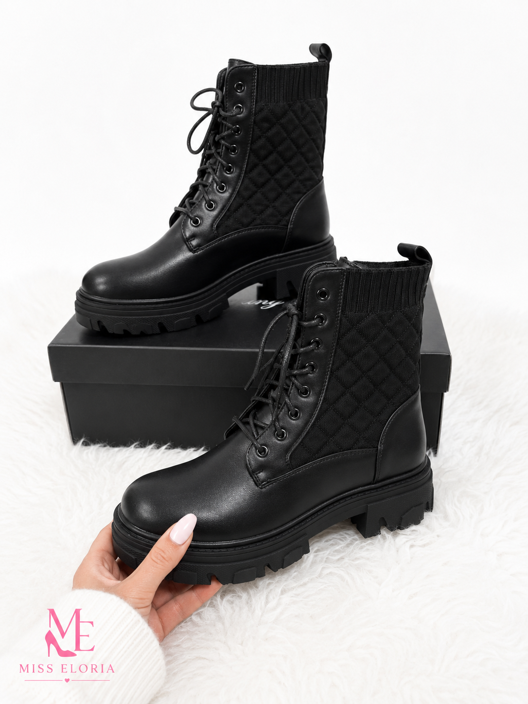 "MODERNA" MISS ELORIA | Plateau-Stiefelette | schwarz