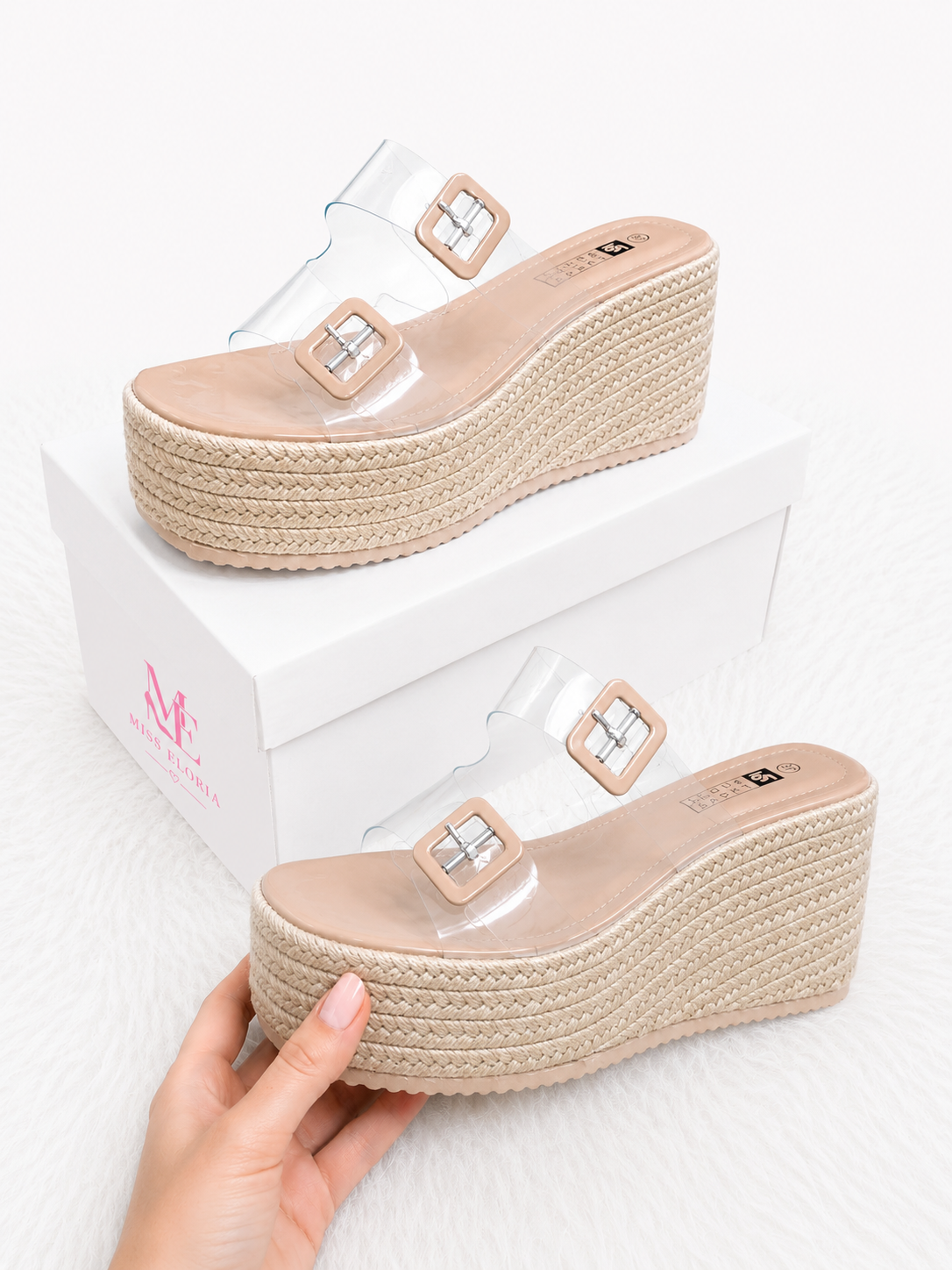 "ELENA" MISS ELORIA | Kork | Nude / Beige