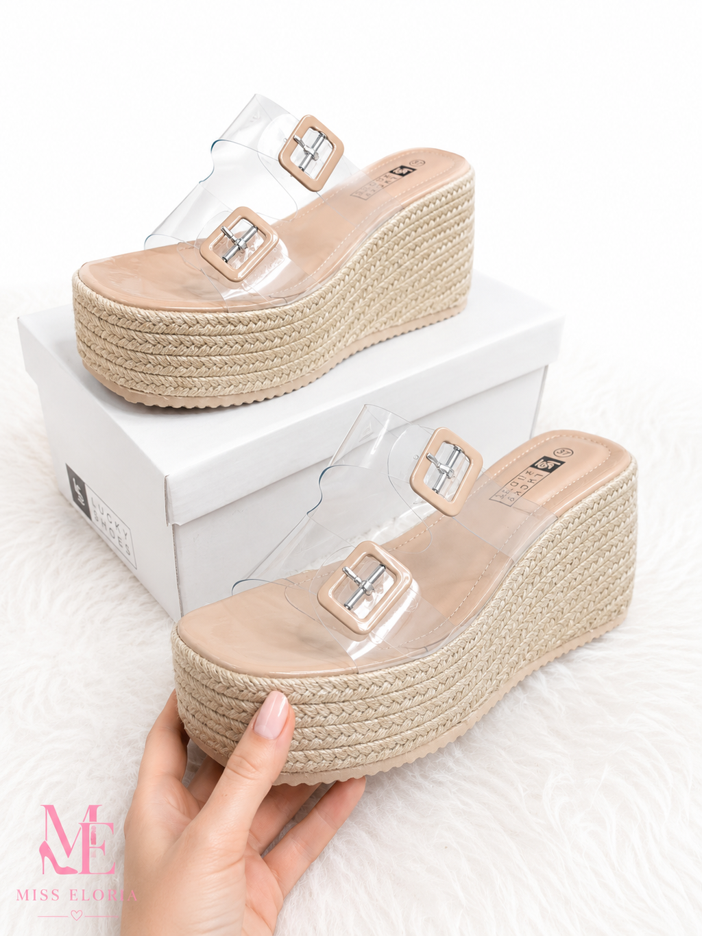 "ELENA" MISS ELORIA | Kork | Nude / Beige