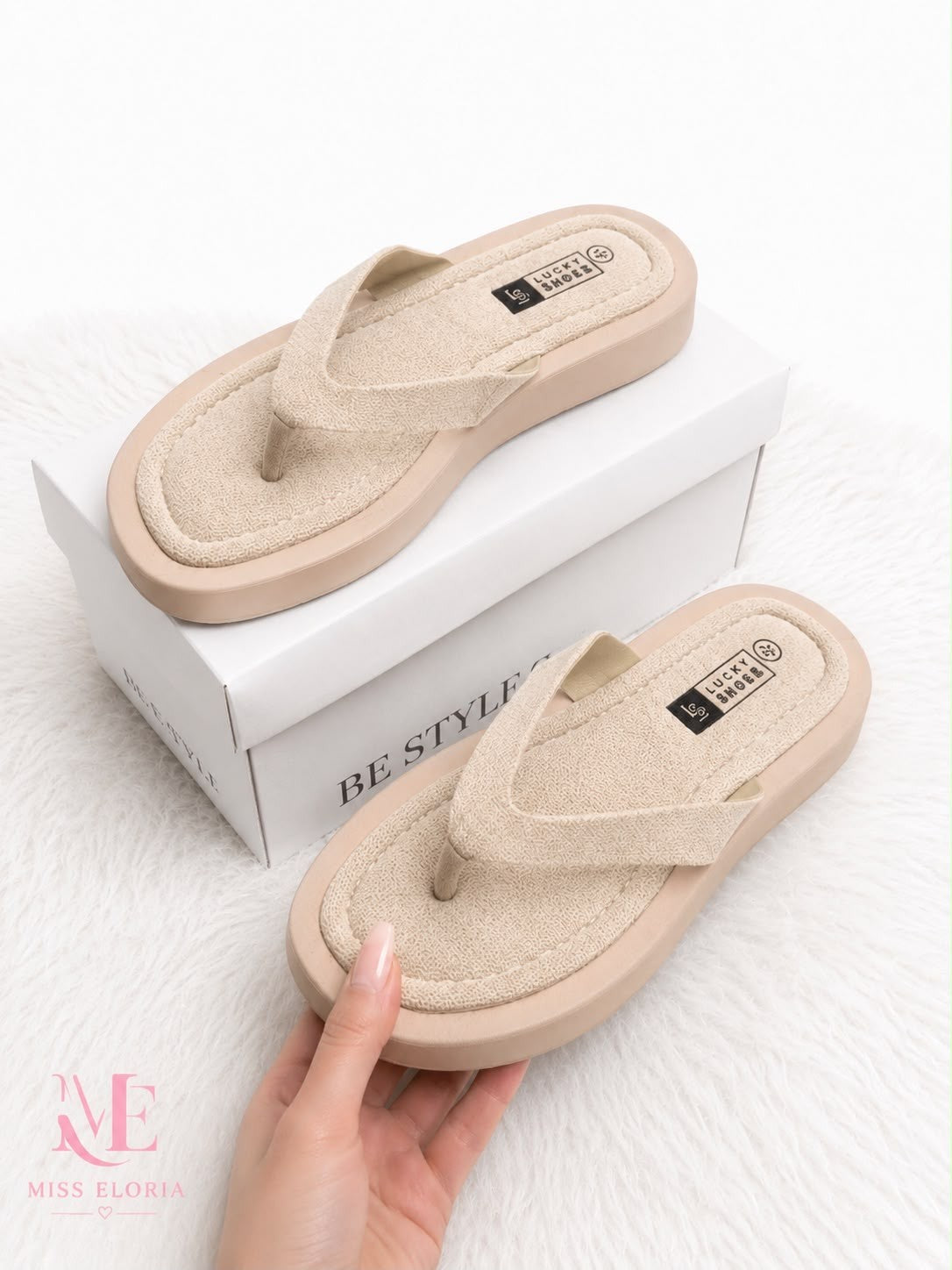 "MARRY" MISS ELORIA | Sandale mit Plateausohle | beige