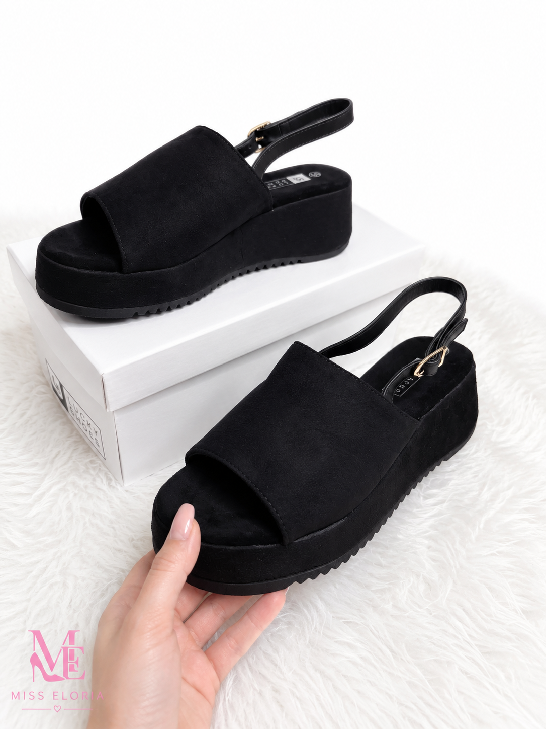 "PANTER" MISS ELORIA | Plateau-Sandale | schwarz