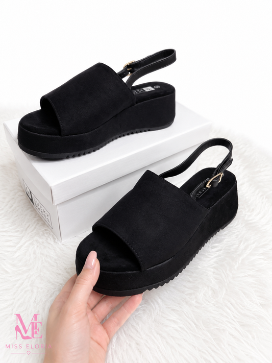 "PANTER" MISS ELORIA | Plateau-Sandale | schwarz