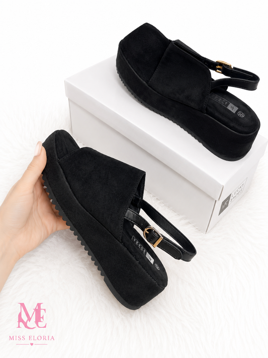 "PANTER" MISS ELORIA | Plateau-Sandale | schwarz