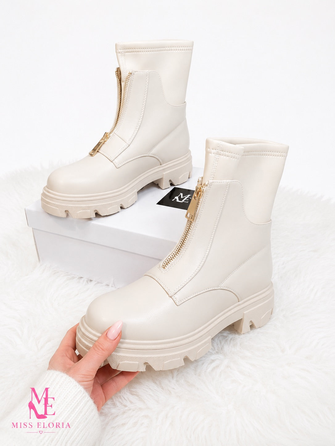 "ELORIA" MISS ELORIA | Plateau-Stiefelette | beige