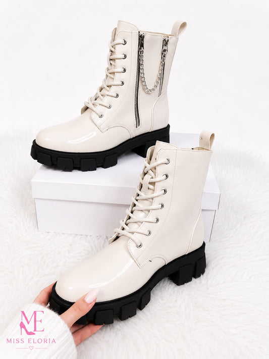 "SHINE" MISS ELORIA | Plateau-Stiefelette | beige / schwarz